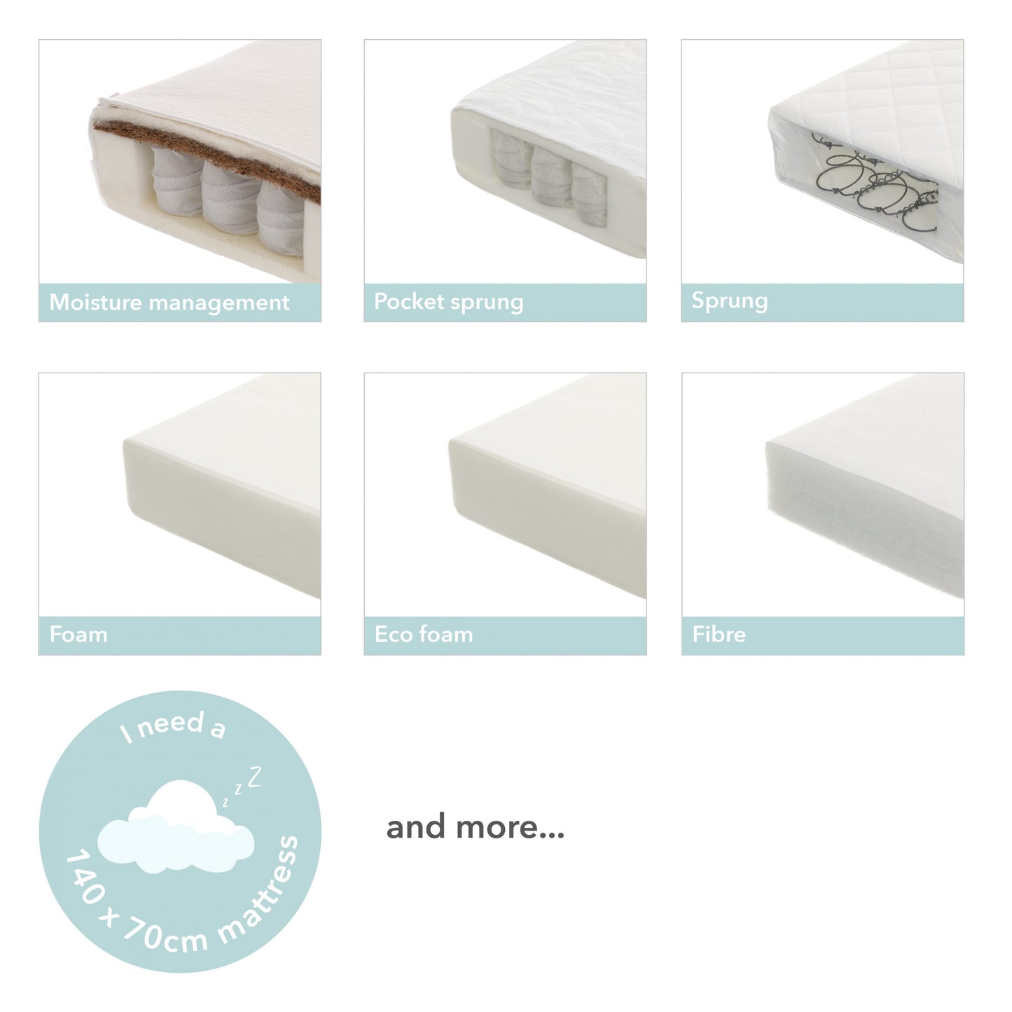 Obaby Stamford Luxe Sleigh Cot Bed - White 140 x 70