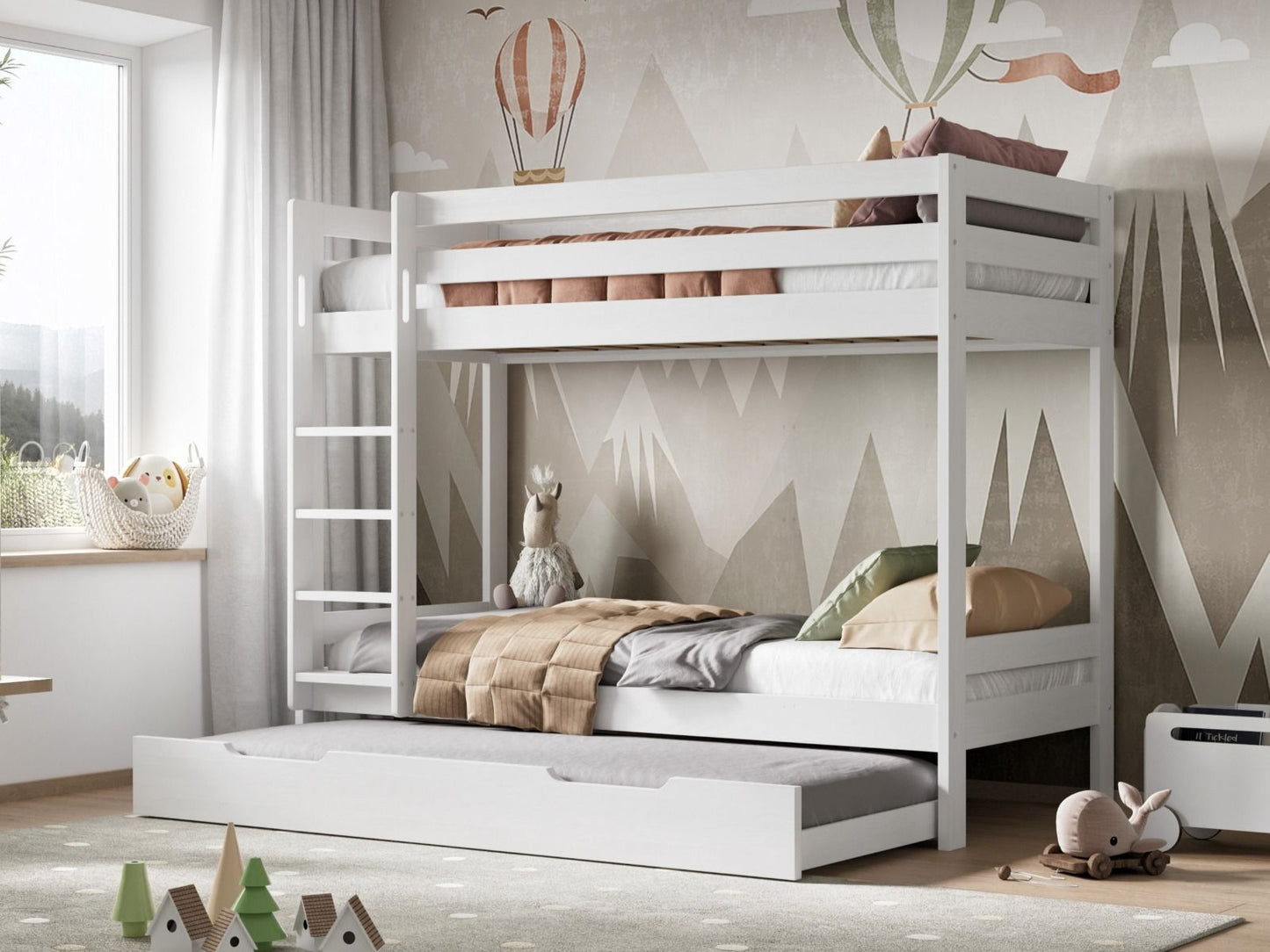 Noomi Nora Solid Wood Bunk Bed with Optional Storage (FSC-CERTIFIED)