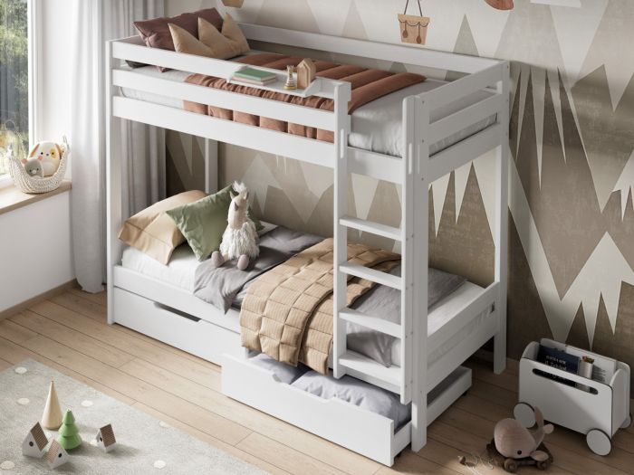 Noomi Nora Solid Wood Bunk Bed with Optional Storage (FSC-CERTIFIED)