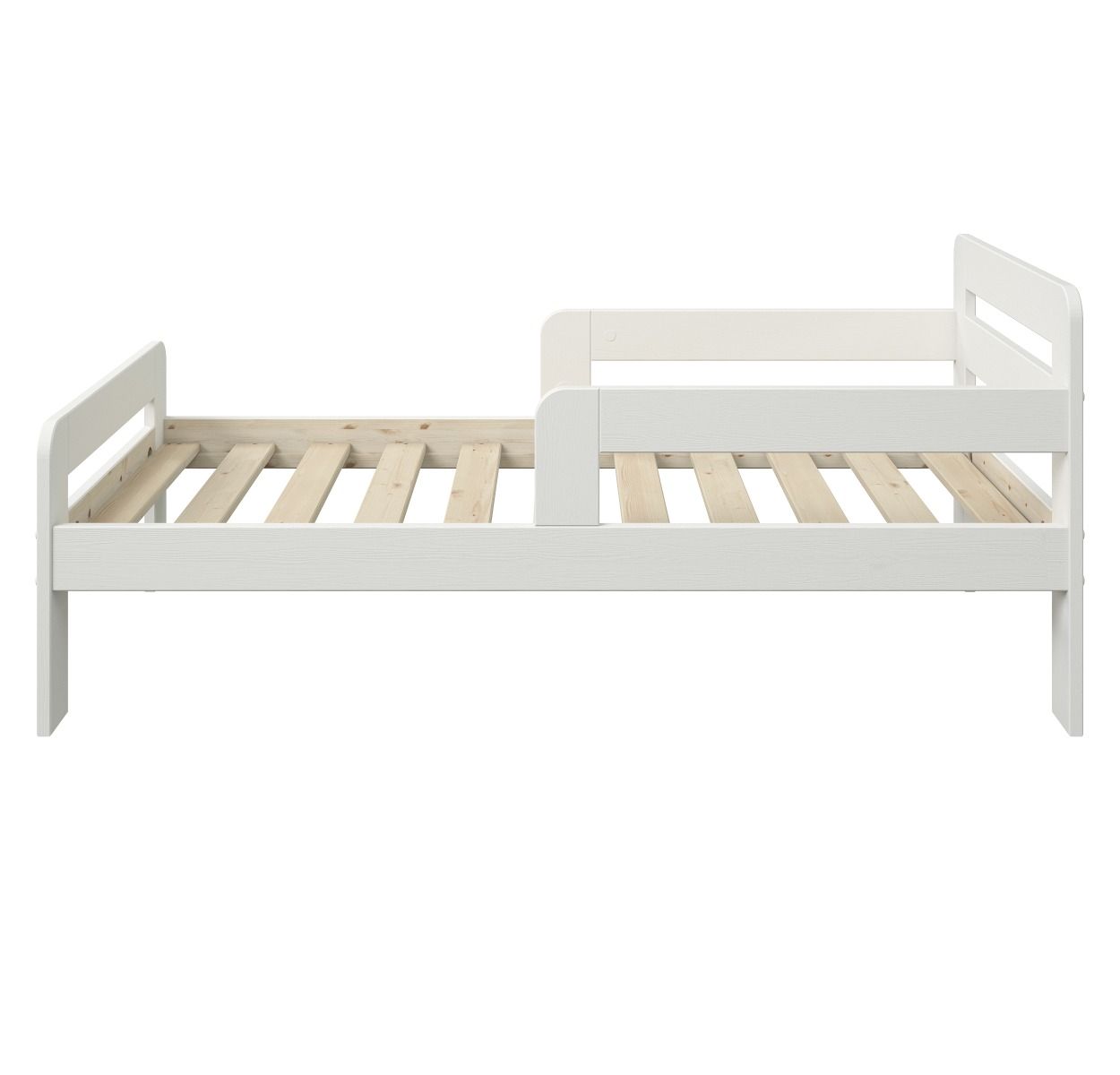 Noomi Wooden Toddler Bed With Side Rails White (FSC-CERTIFIED)