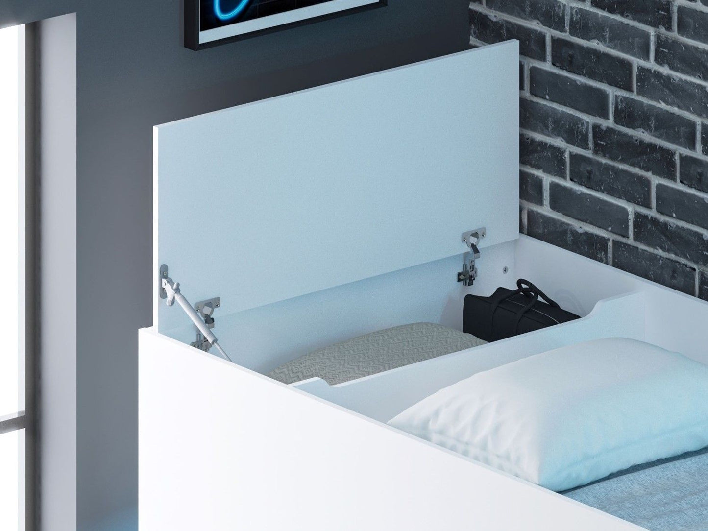 Flair Recoil Shuttle Led Gaming High Sleeper Single Black / White