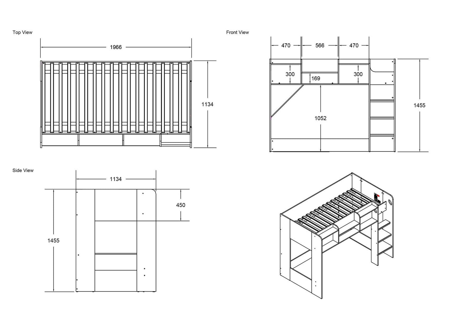 Flair Wizard Junior Mid High Cabin Station with Storage