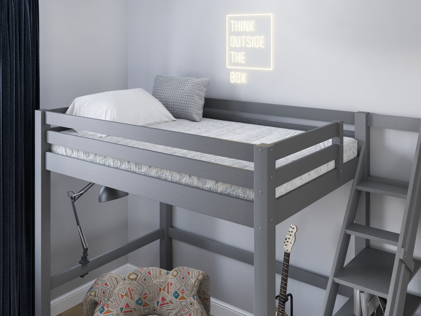 Noomi Studio Loft Bed Double High Sleeper (FSC-CERTIFIED)
