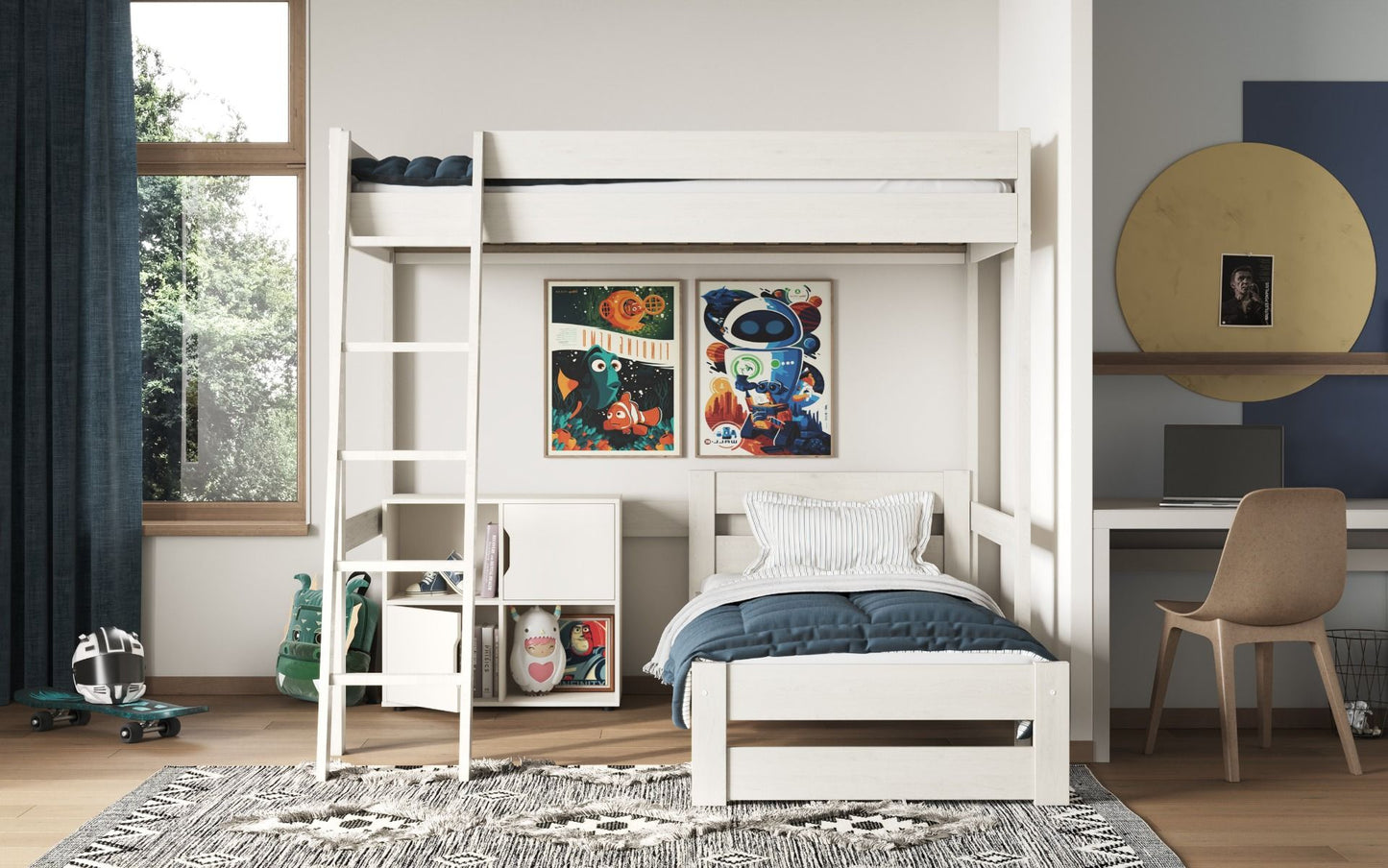 Noomi Tera High Sleeper with L Shaped Bed (FSC-CERTIFIED)