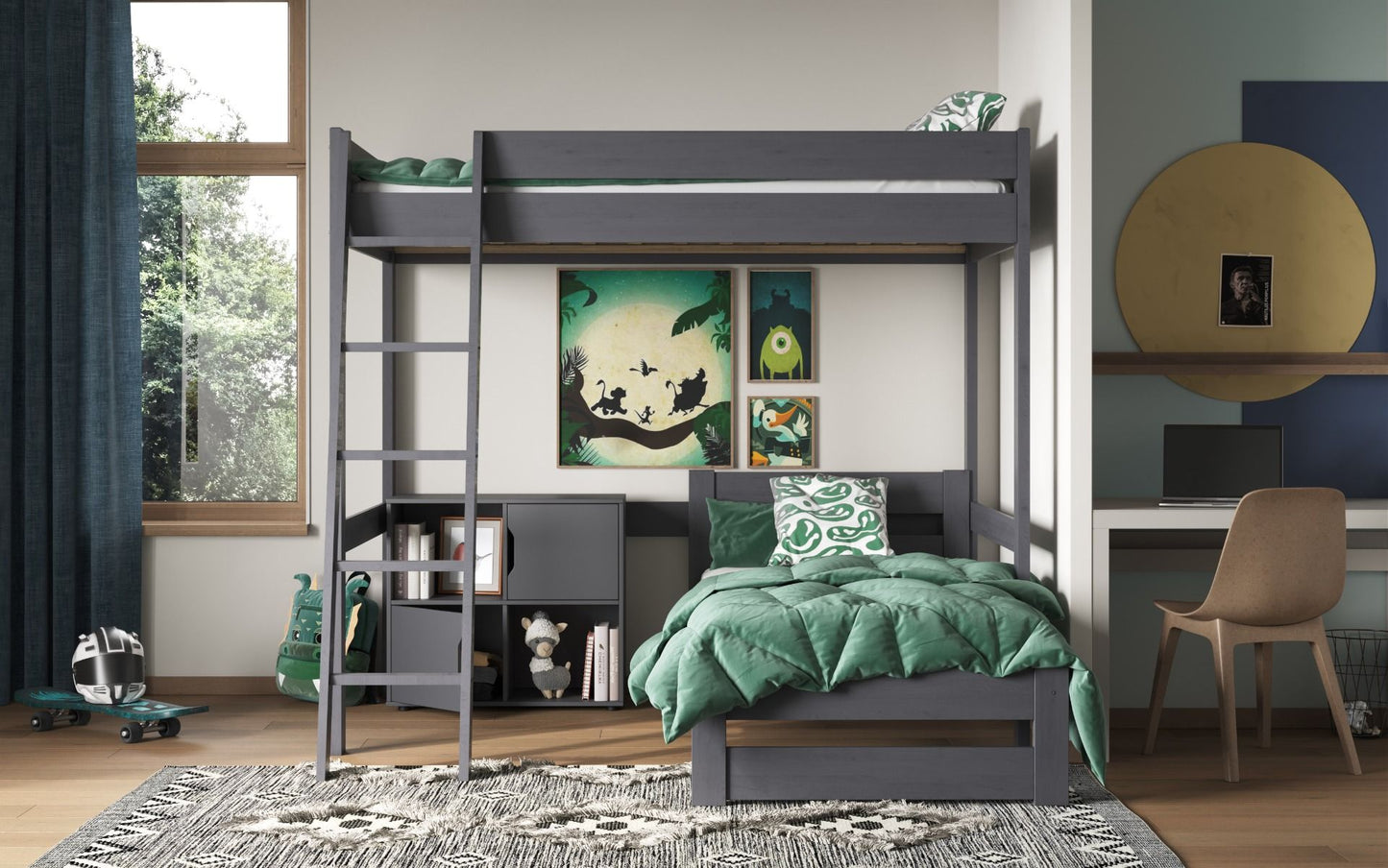 Noomi Tera High Sleeper with L Shaped Bed (FSC-CERTIFIED)