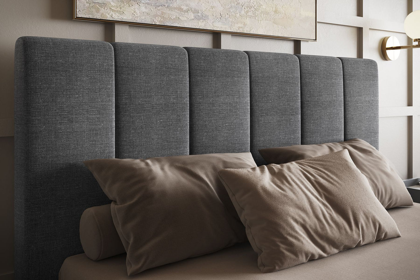 Flair Grey Waltz Fabric Ottoman Bed