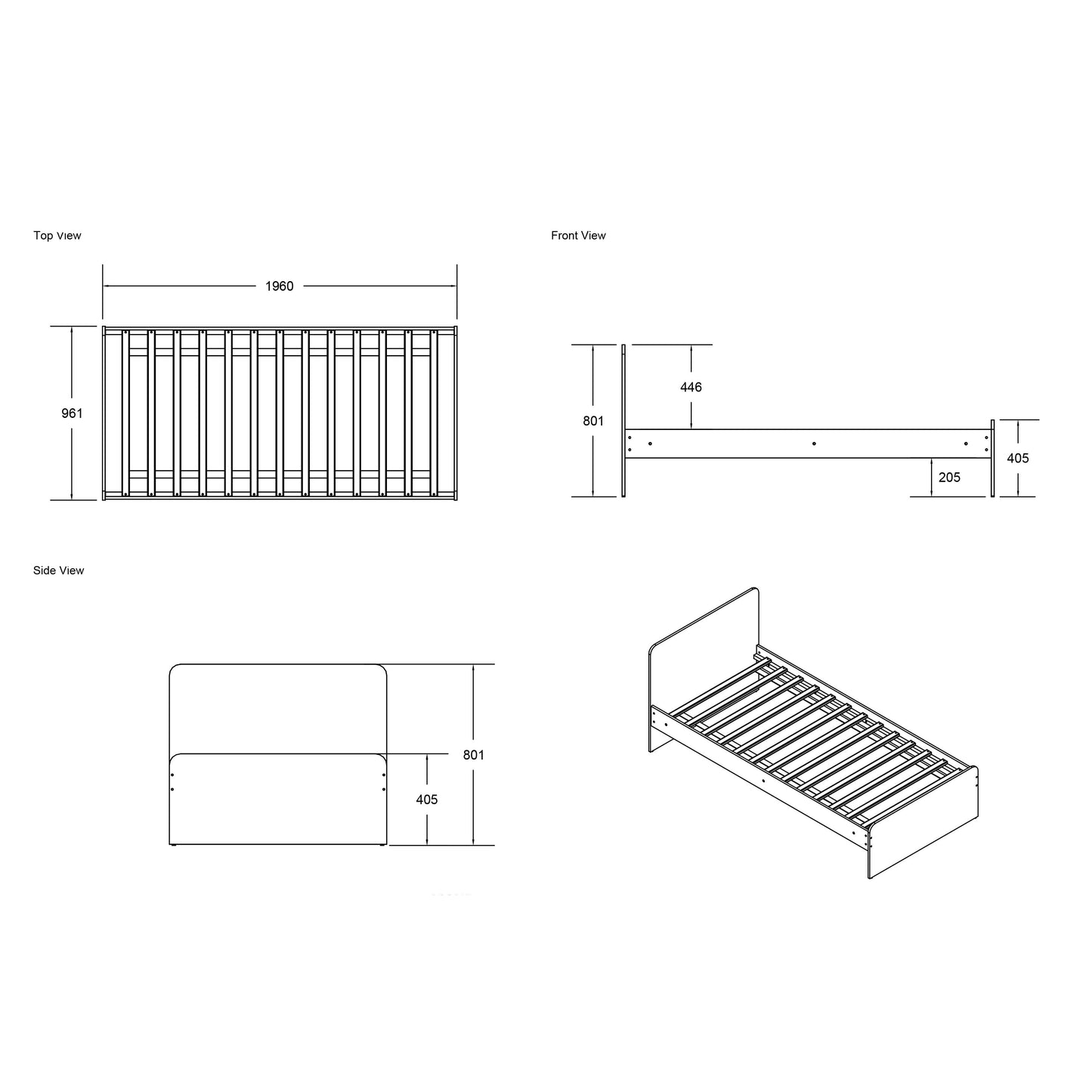 Flair Wizard Junior L Shaped Bunk Bed - Grey