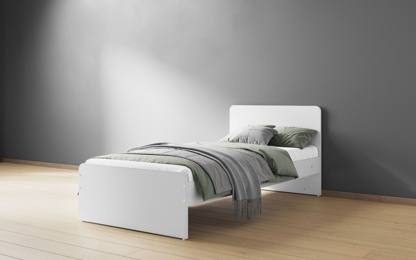 Flair Wizard Single Bed Frame - White