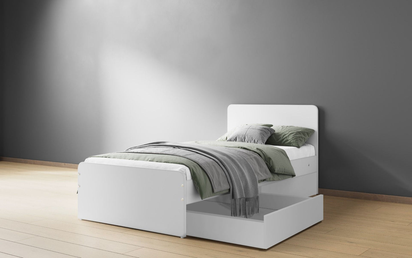 Flair Wizard Single Bed Frame - White