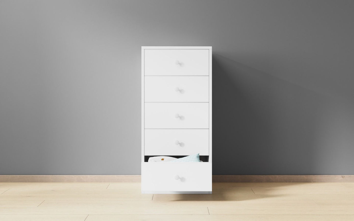 Flair Stepaside Staircase High Sleeper Bed - White