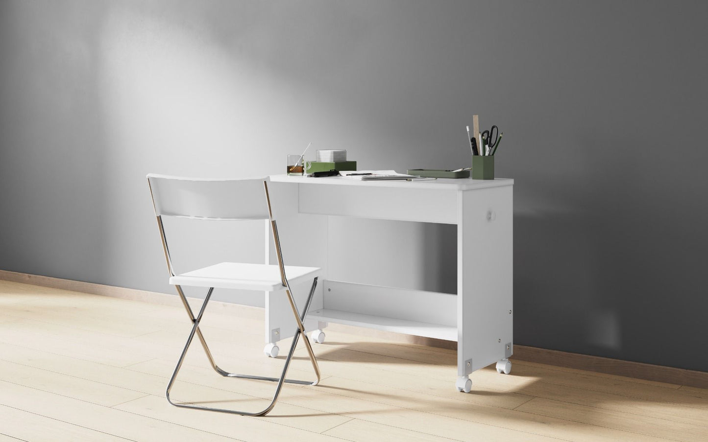 Flair Stepaside Staircase High Sleeper Bed - White