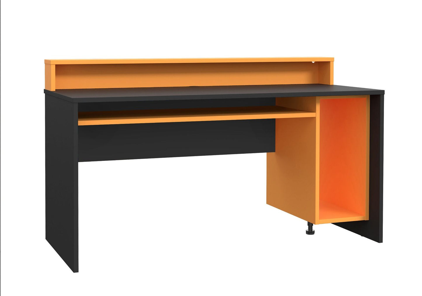 Flair Power Y Led Gaming Desk Orange and Black